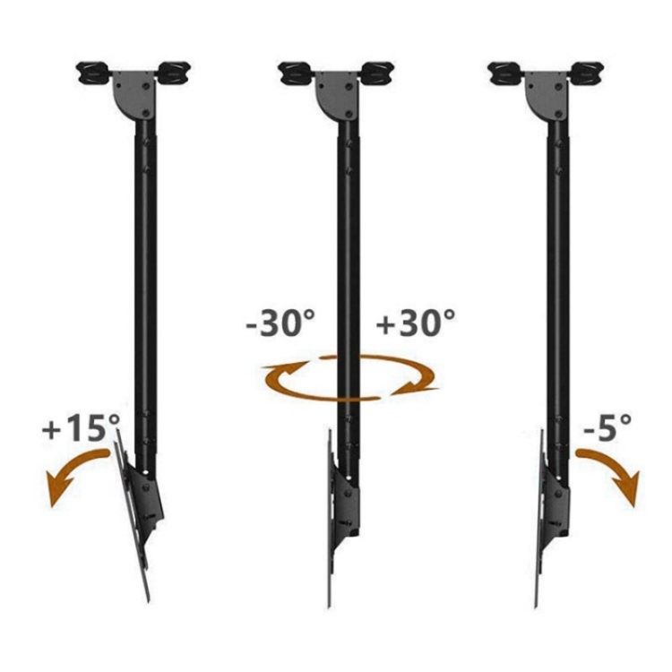 SUPPORT TV 32" to 75"  PLAFONNIER TELESCOPIQUE ADJUSTABLE 717mm TO 1584mm T560-15