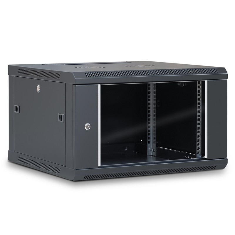 COFFRET RESEAU 6U / PORTE VITRE TREMPEE