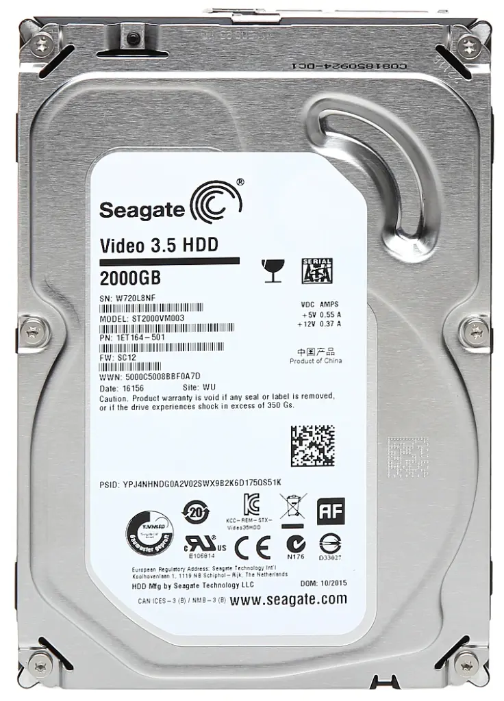 Disque Dur HDD Seagate 1TB Baraccuda 7200 T/MIN SATA 3.5