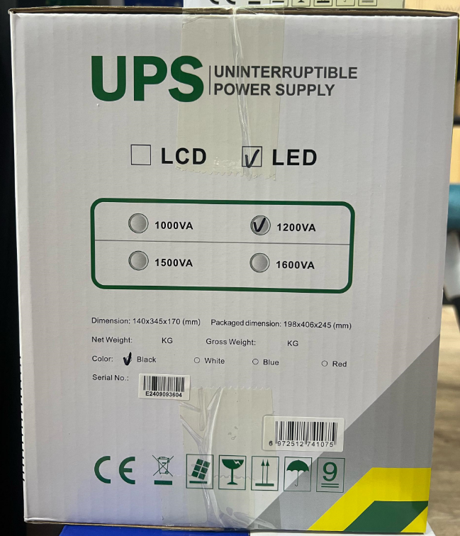 EAST UPS EA2120P 1200VA/720Watte/Tour LED display 04 Sortie