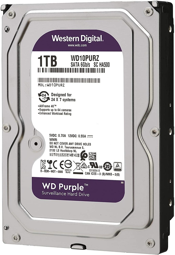 DISQUE DUR SURVEILLANCE HARD DRIVE HDD 1TB WD PURPLE