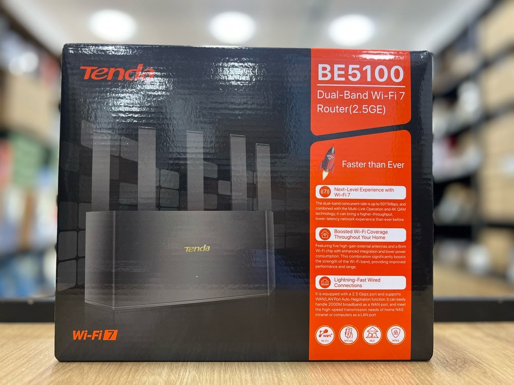 Router Tenda WIFI 7 TE6L PRO BE5100 double bande Gigabit 5G 