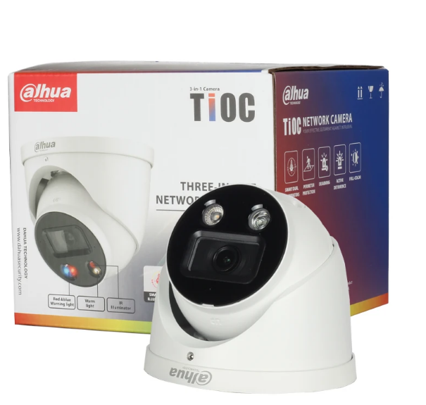 Camera IP Dahua Dome 4MP Fix Full Color TiOC HDW3449HP-AS-PV