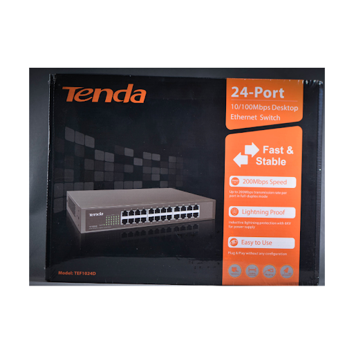 Switch 24 Ports 10/100M Rack Desktop TENDA TEF1024D