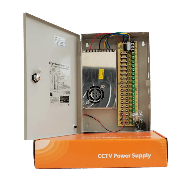 Bloc d'Alimentation CCTV 12V20A 18 Sorties ORANGE