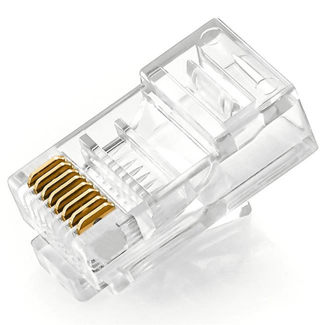 Connecteur RJ45 UTP CAT 6 PLASTIC PURE COPPER BT 100PCS