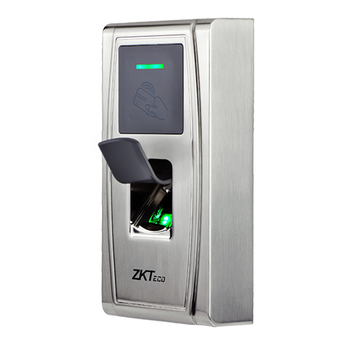 МА300- ВТ zkteco Controle d'accès à Empreinte Digitale et carte de Proximite, etanche, métalique antivandale, communication Bluetooth; applications de téléphonie mobile MA300BT.