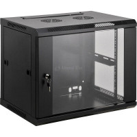[MR-SOH09U4] MIRSAN Armoire De Brassage Mural 9U 19" L535mm x P400mm Easy Assembly noir
