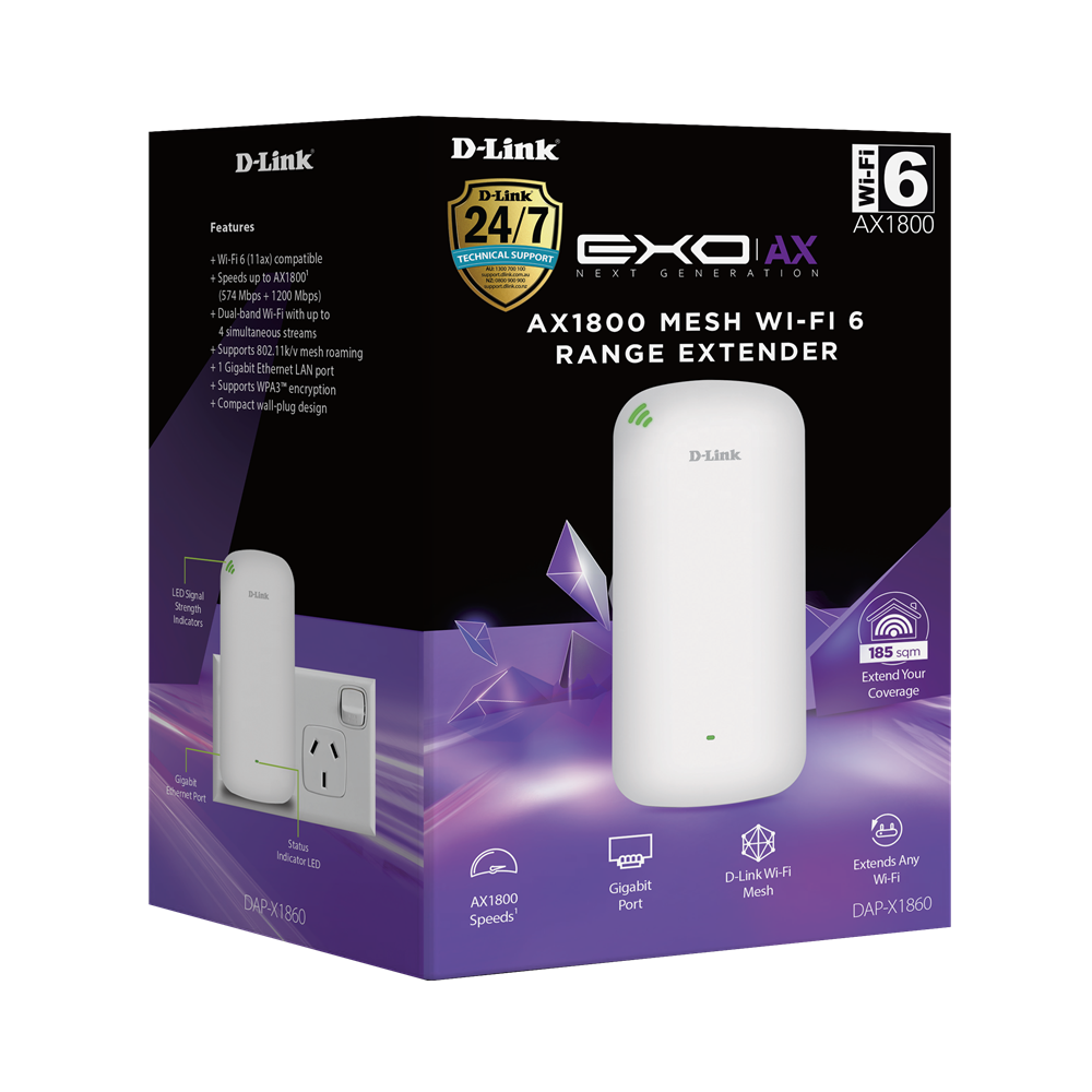 [DAP-X1860] ROUTEUR WIFI PRISE WIFI6 D-LINK EXO AX1800 Mesh DAP-1860