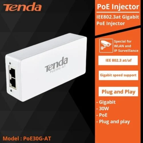 [POE30G-AT] INJECTEUR POE +10/100/1000, 30W , Distance 100m, TENDA
