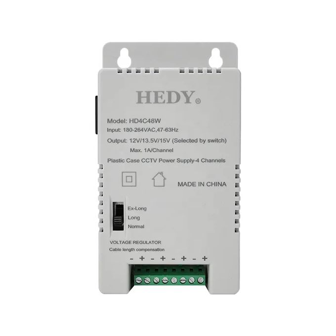 [ECM-HD4C36W] Bloc d'alimentation CCTV PVC ECM12V/13.5V/15V 4S 60W