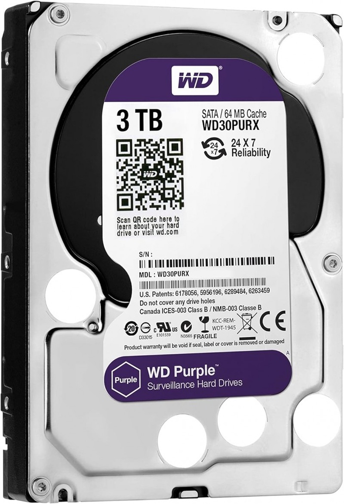[HDD3TB WD] SURVEILLANCE HARD DRIVE 3TB WD DAHUA