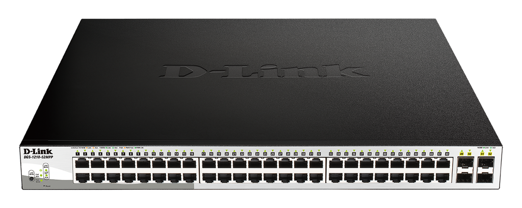 [DGS-1210-52MP] D-Link DGS-1210-52MP Switch Smart 48 Ports Gigabit PoE/PoE+ + 4 Ports Combo