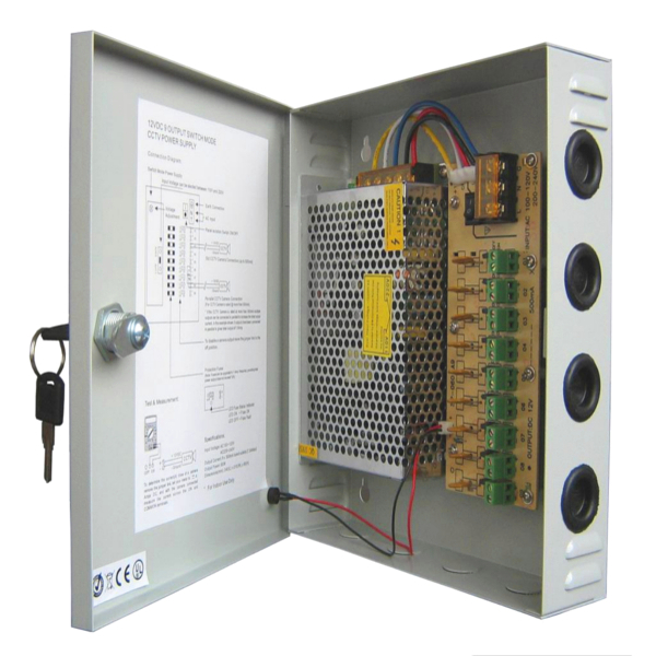 [12v15a] Bloc d'Alimentation CCTV 12V15A 9 Sorties NEWTECH