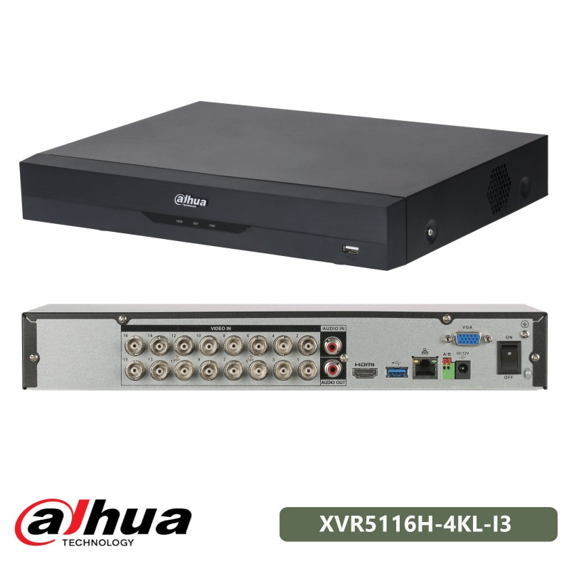 [XVR5116H-4KL-I3] XVR DAHUA 16 CHANNEL 4K I3 XVR5116H-4KL-I3