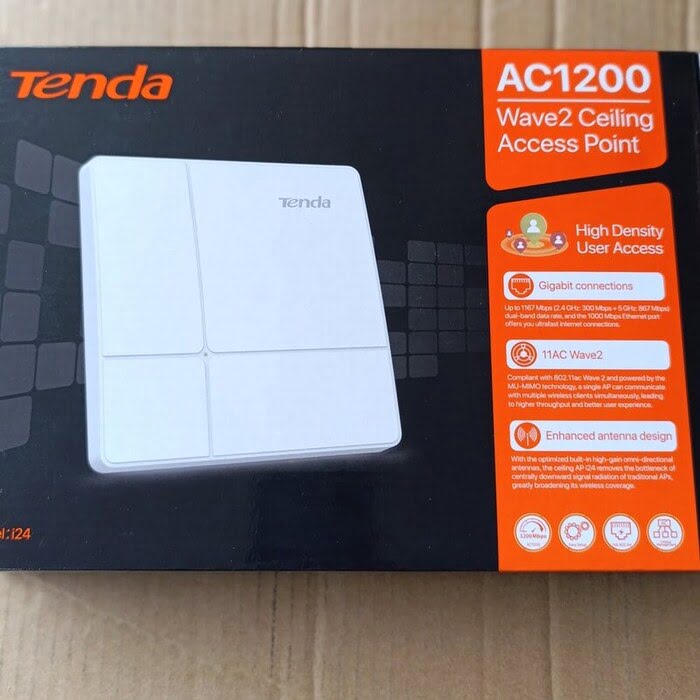 [i24] Point d'accès TENDA i24 AC1200 GIG POE DUAL BAND 2.4/5Ghz PLAFONNIER