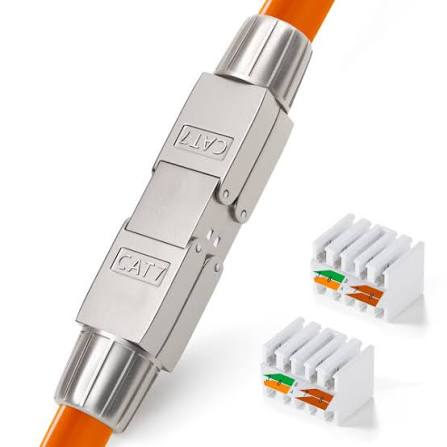 [LW-6089-C6] LW Outil de Raccordement (Extension) de cable RJ45 Cat.6A Cat.7; Mettalique Blindé et Inoxydable; Casier Connecteur , Pose sans Outils 