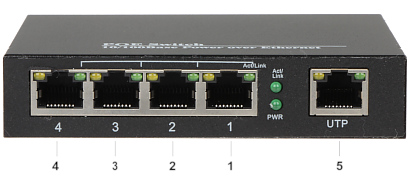 [ECM_SW_POE_4P+1SFP] SWITCH SMART POE 4P+1SFP+1xGIGA UPLINK 75W 52v ECM